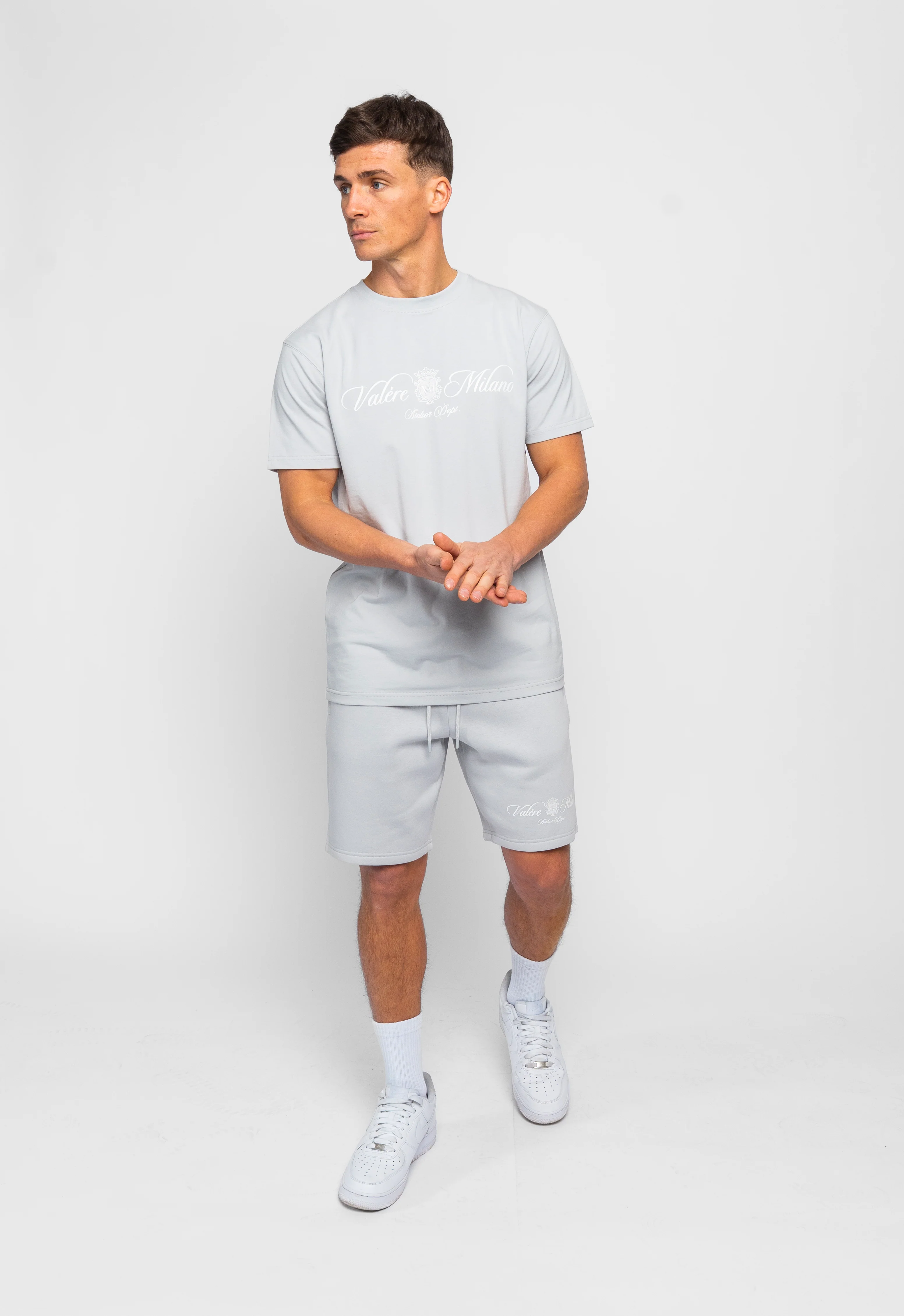 Devaro Grey Essentials Set (T-Shirt, Short & Sweatshirt) - Image 4