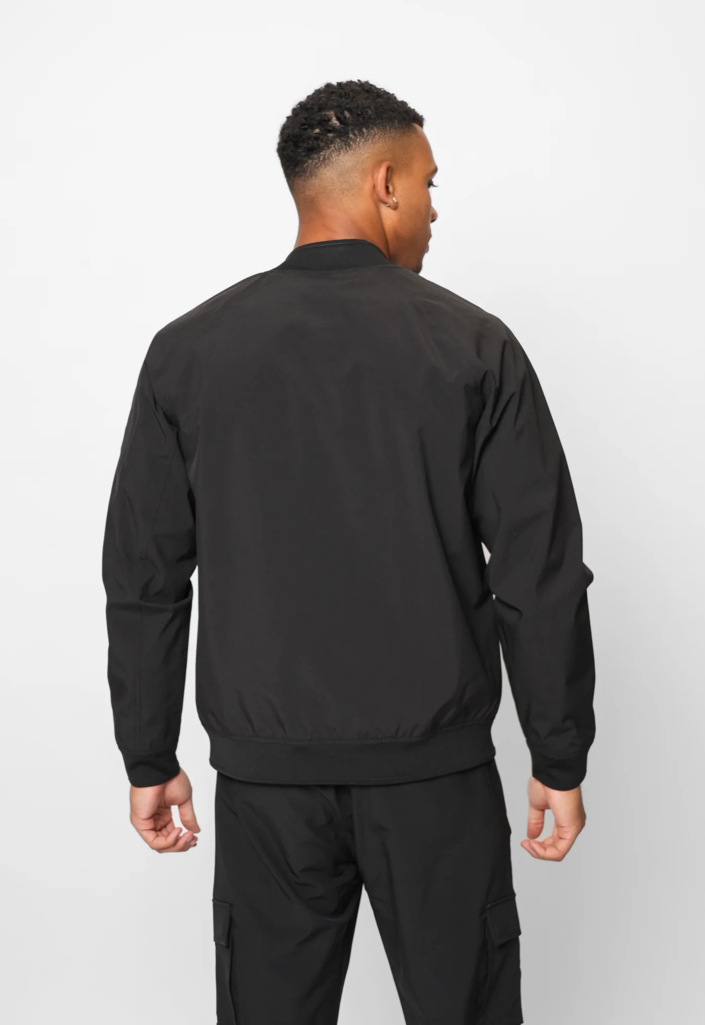 Luxe Premium Black Bomber Jacket - Image 4