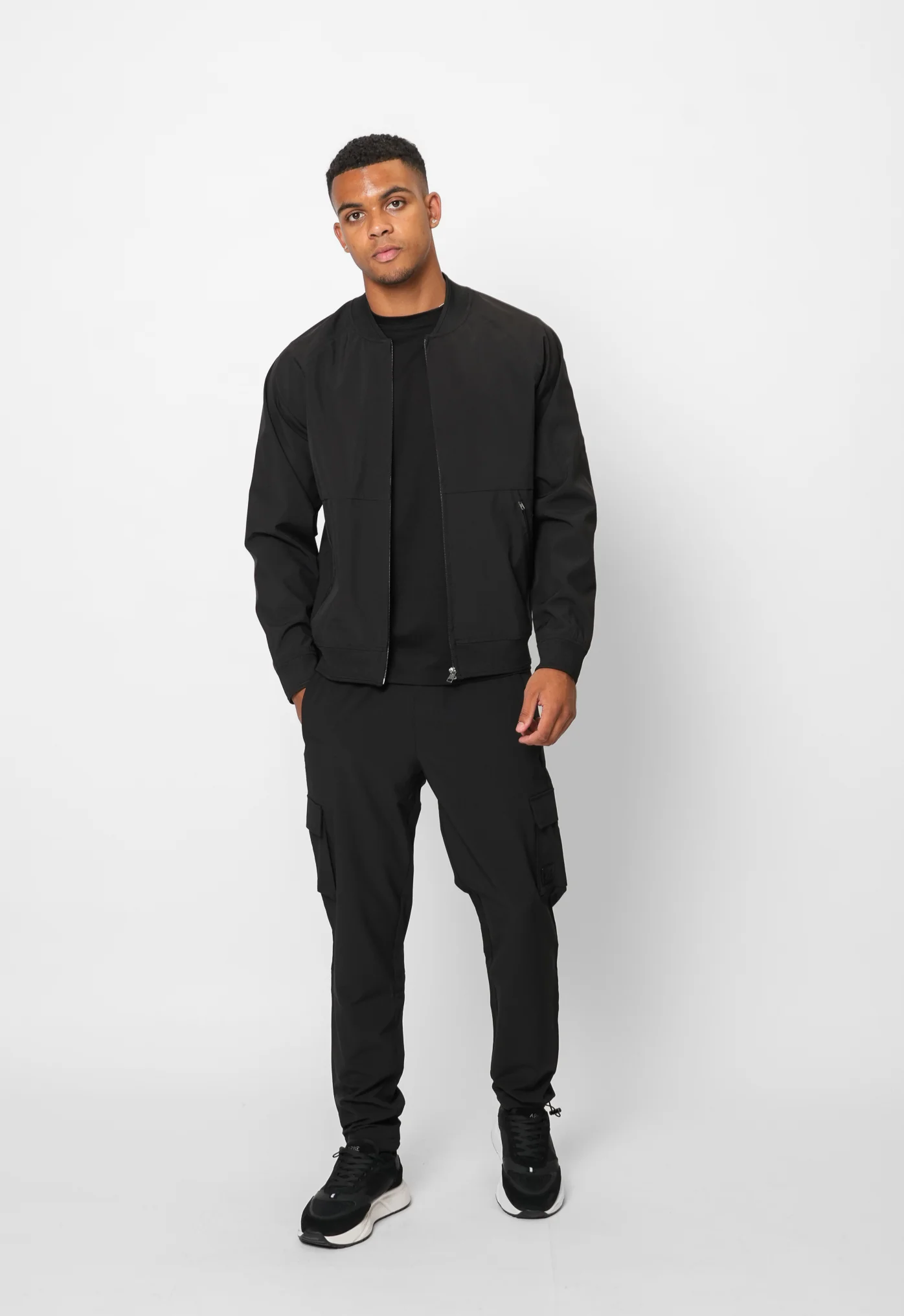 Luxe Premium Black Bomber Jacket - Image 6