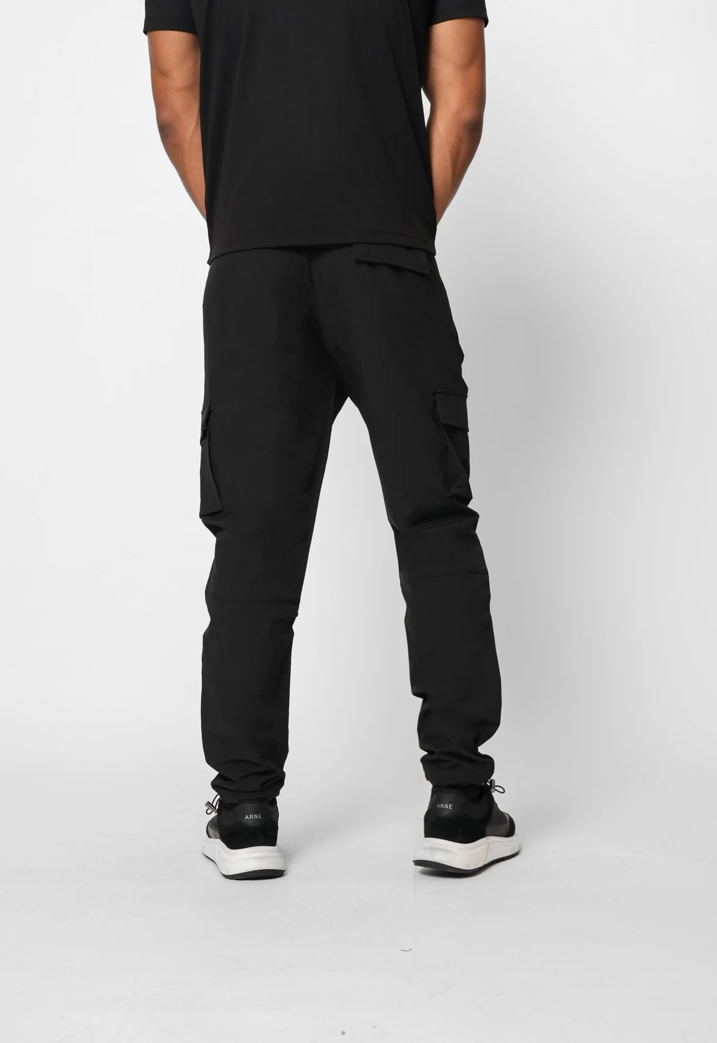Luxe Premium Black Cargo Trouser - Image 5