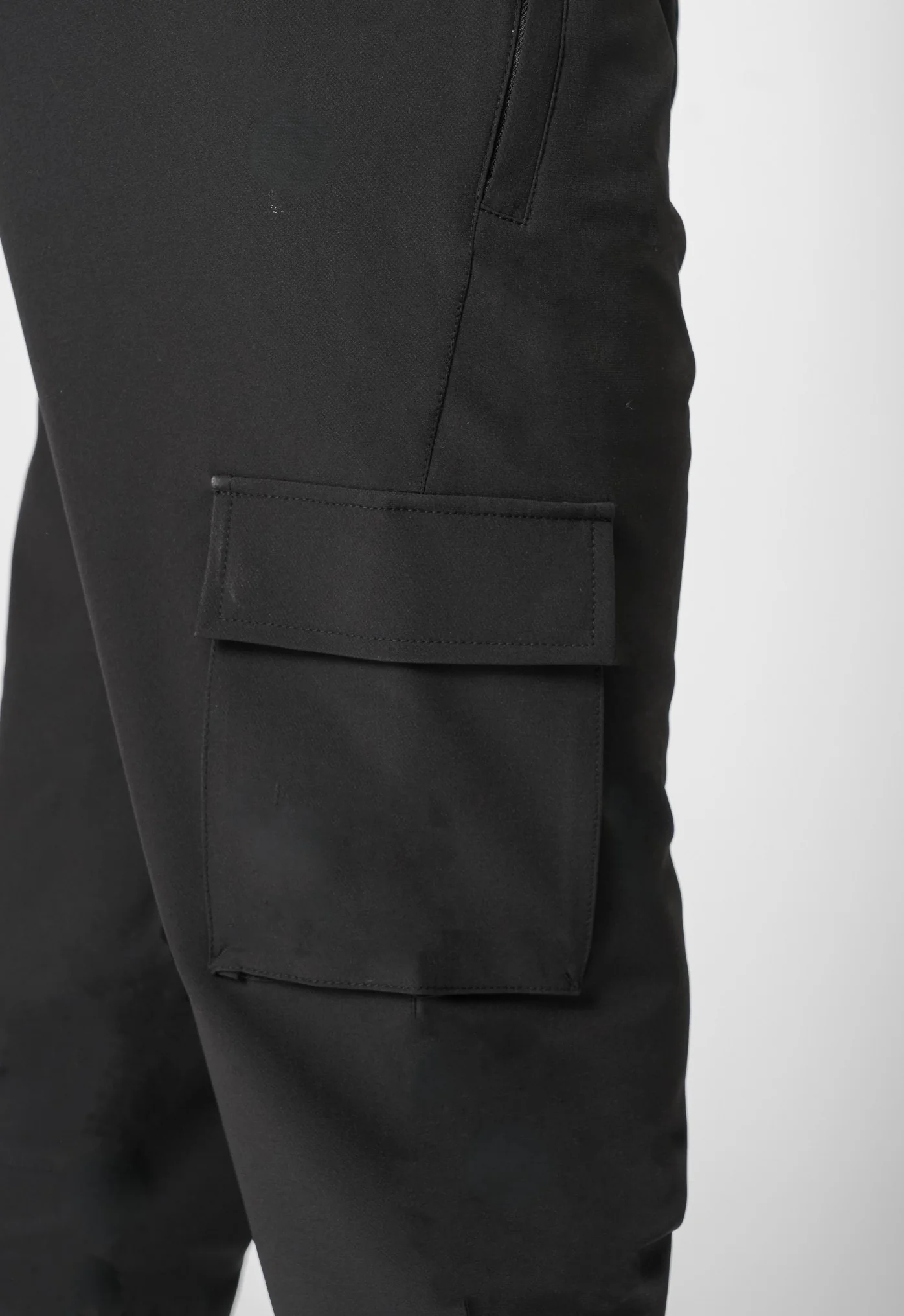 Luxe Premium Black Cargo Trouser - Image 6