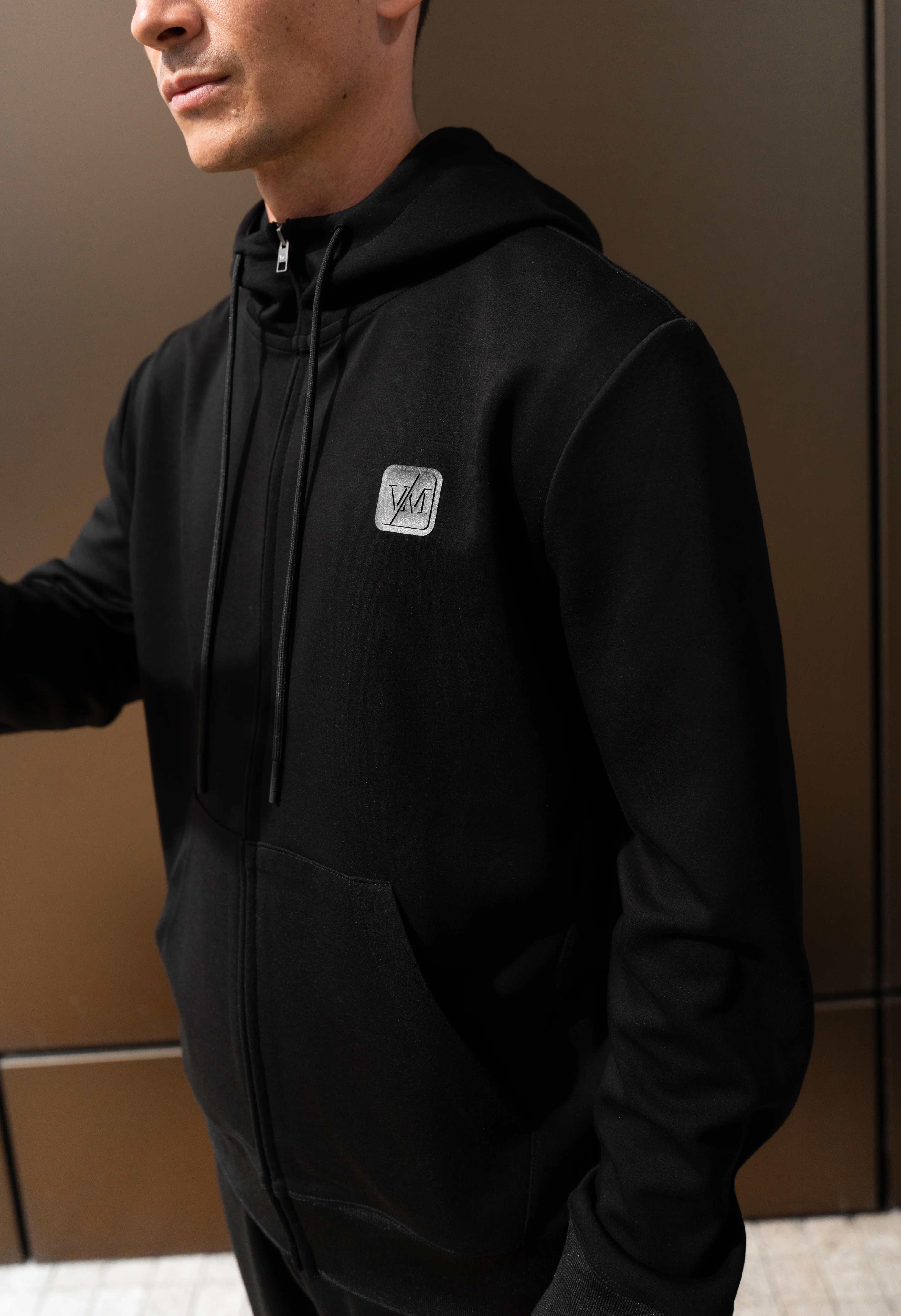 Luxe Premium Black Hoodie - Image 3