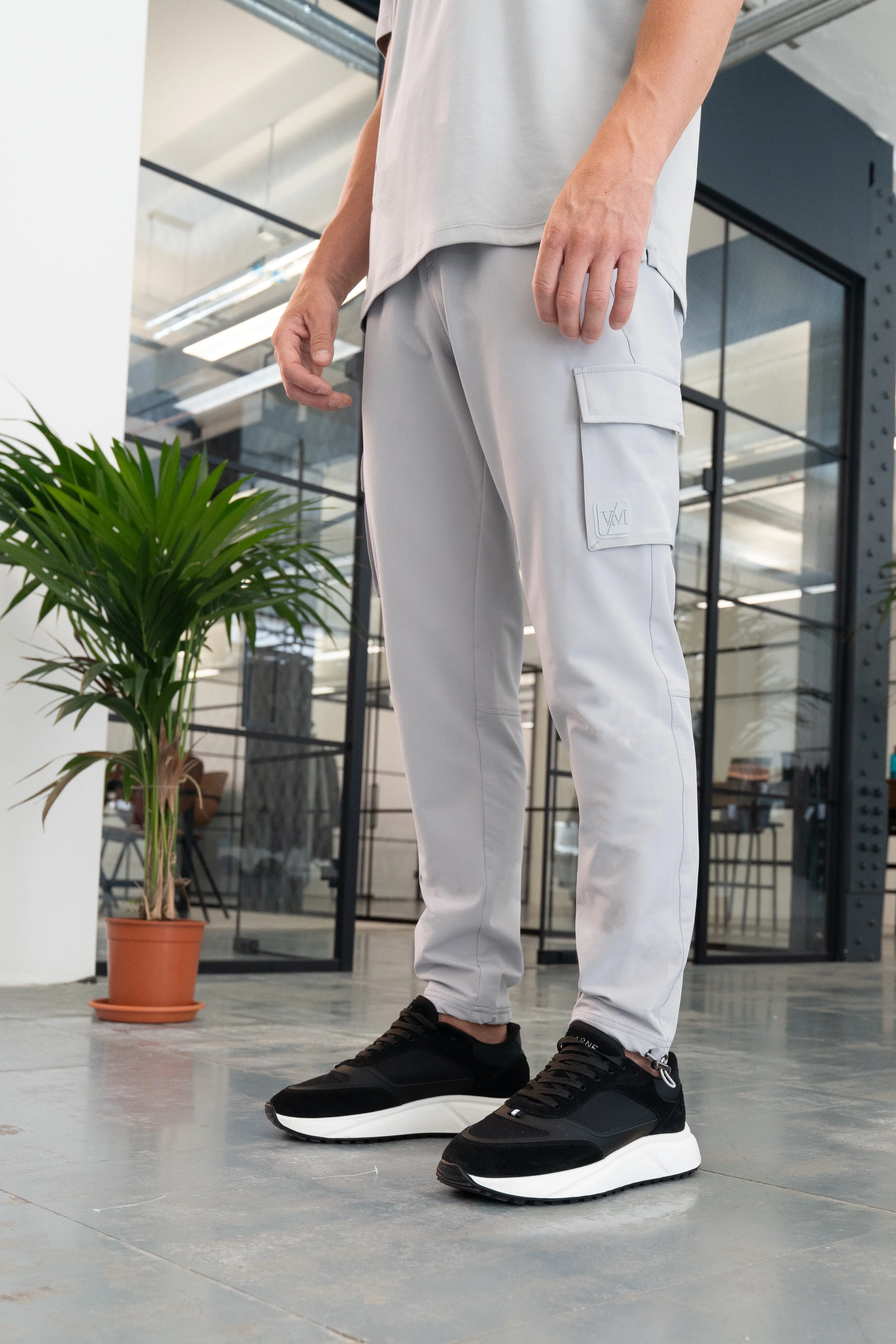 Luxe Premium Grey Cargo Trouser - Image 3