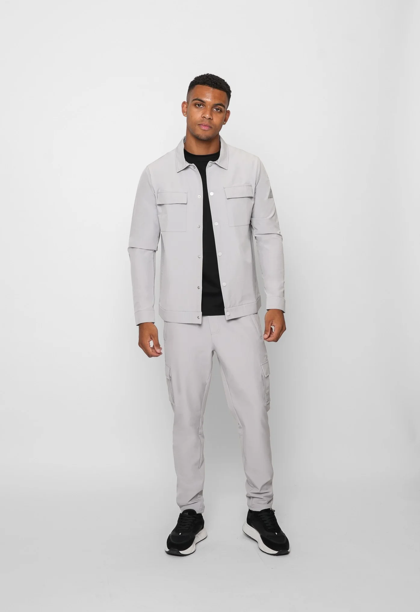 Luxe Premium Grey Overshirt - Image 4