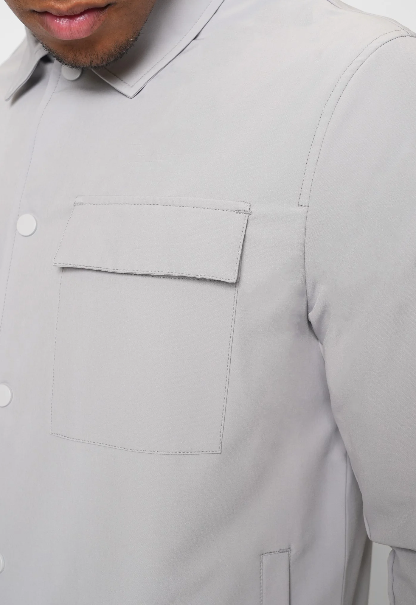 Luxe Premium Grey Overshirt - Image 6
