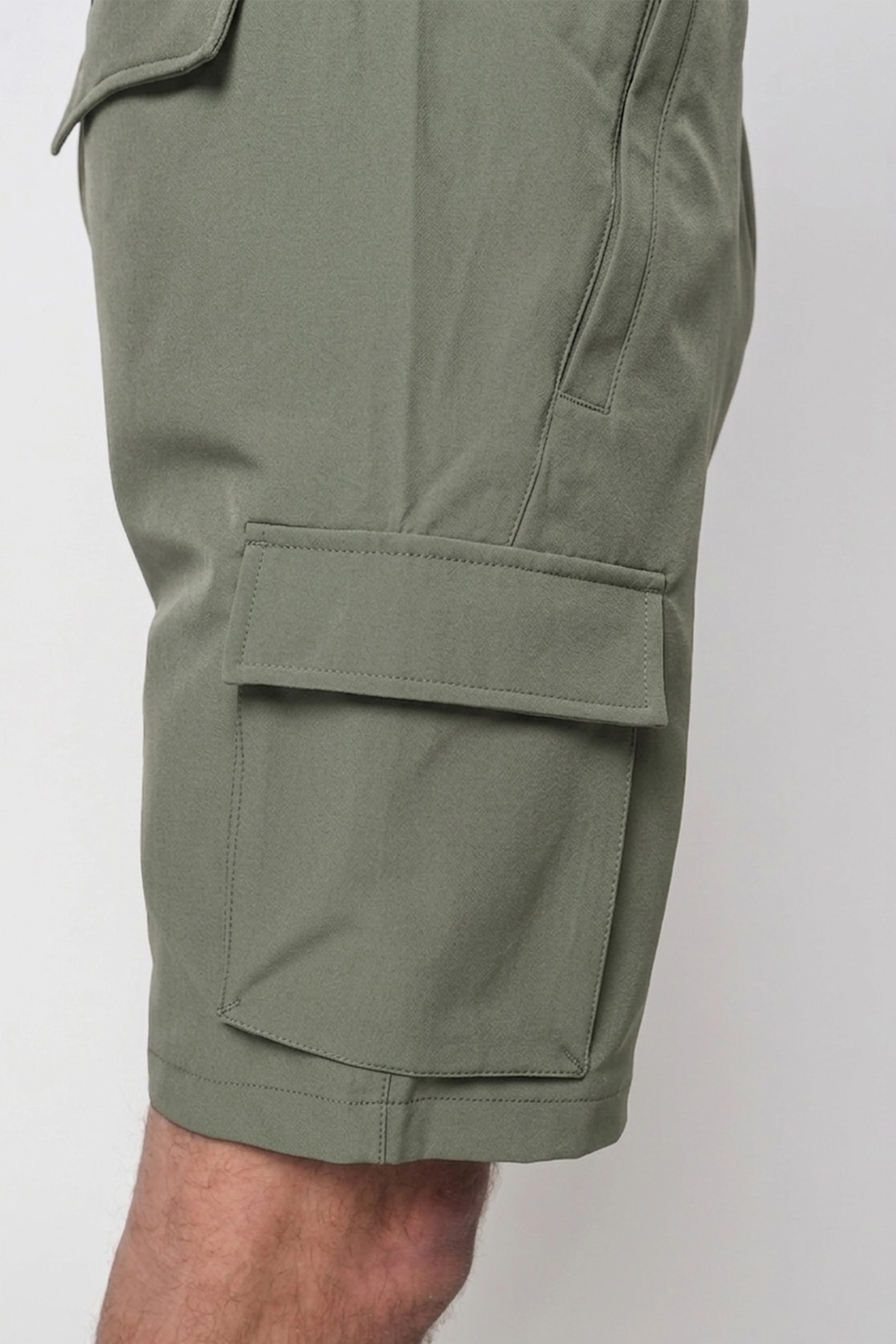 Luxe Premium Khaki Cargo Short - Image 2