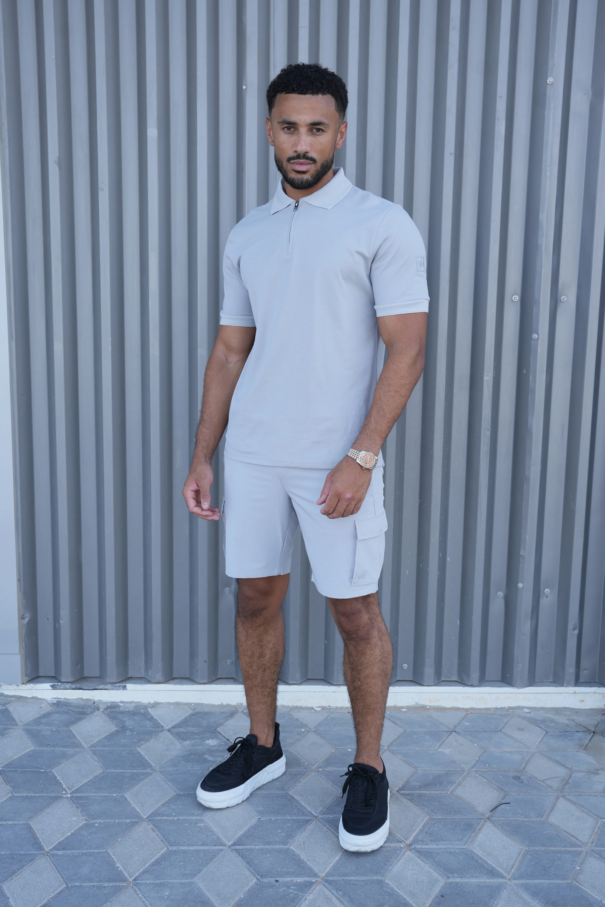 Luxe Premium Mercerised Grey Polo - Image 3