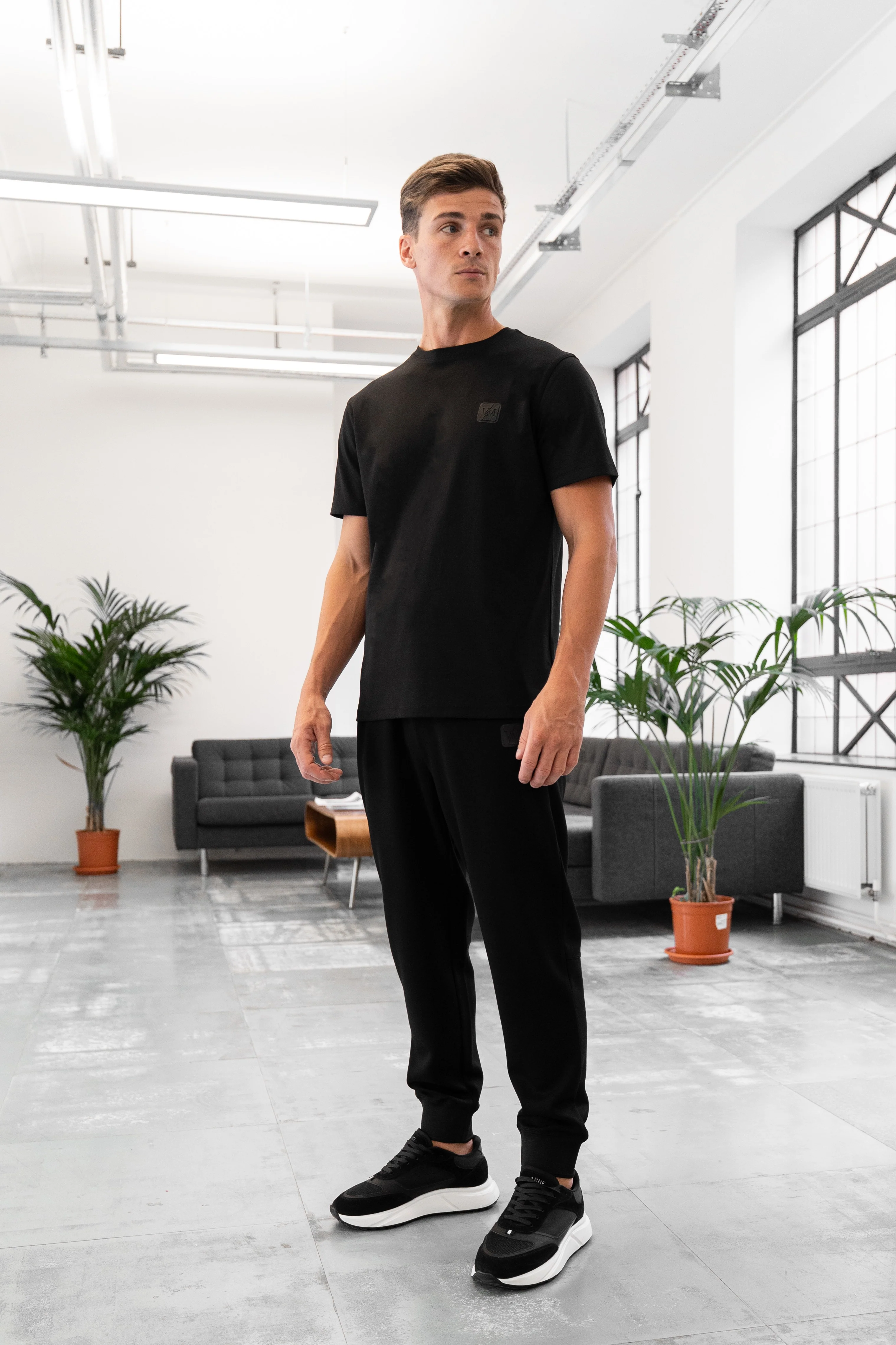 Luxe Premium Mercerised Black T-Shirt - Image 3