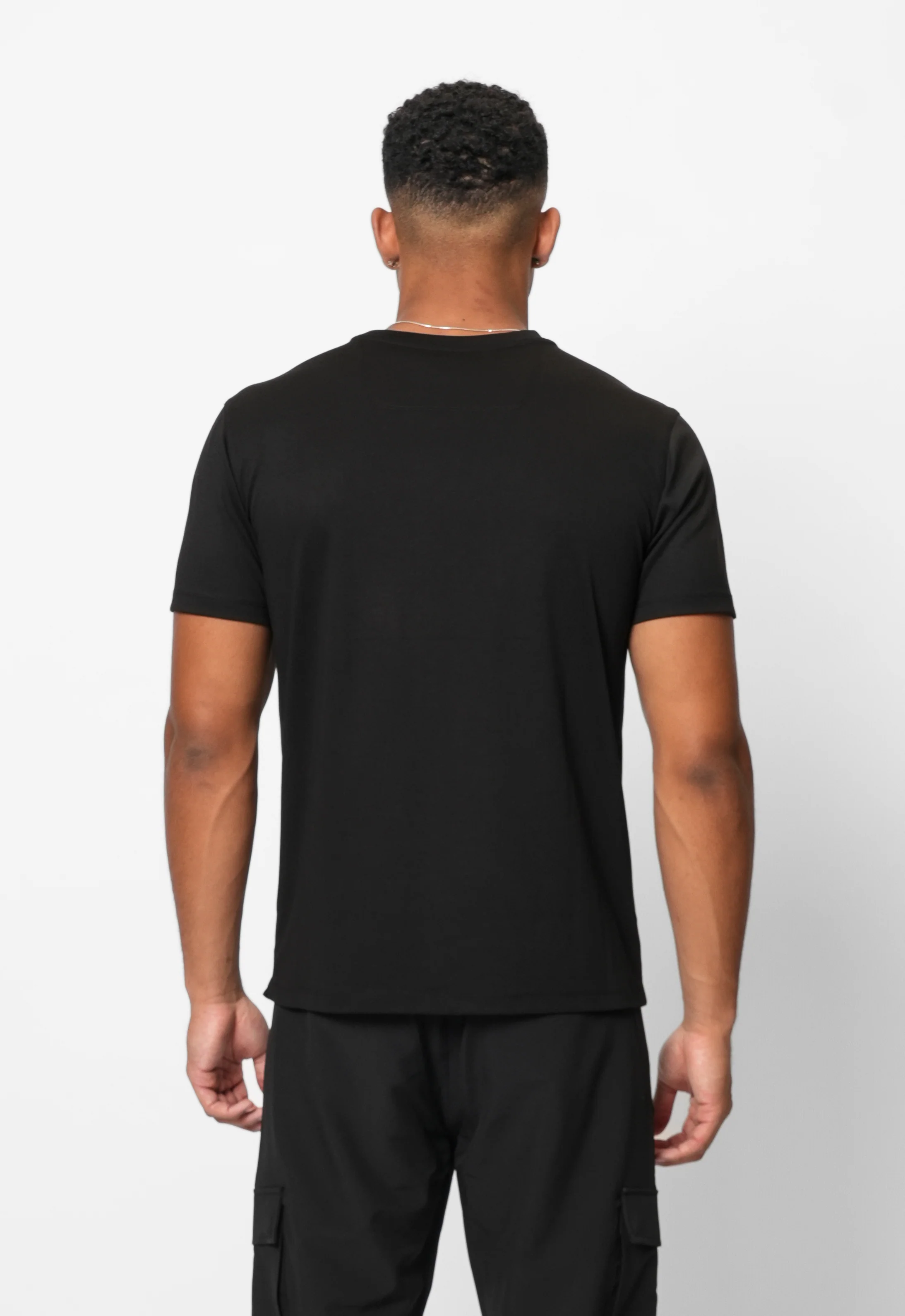 Luxe Premium Mercerised Black T-Shirt - Image 5