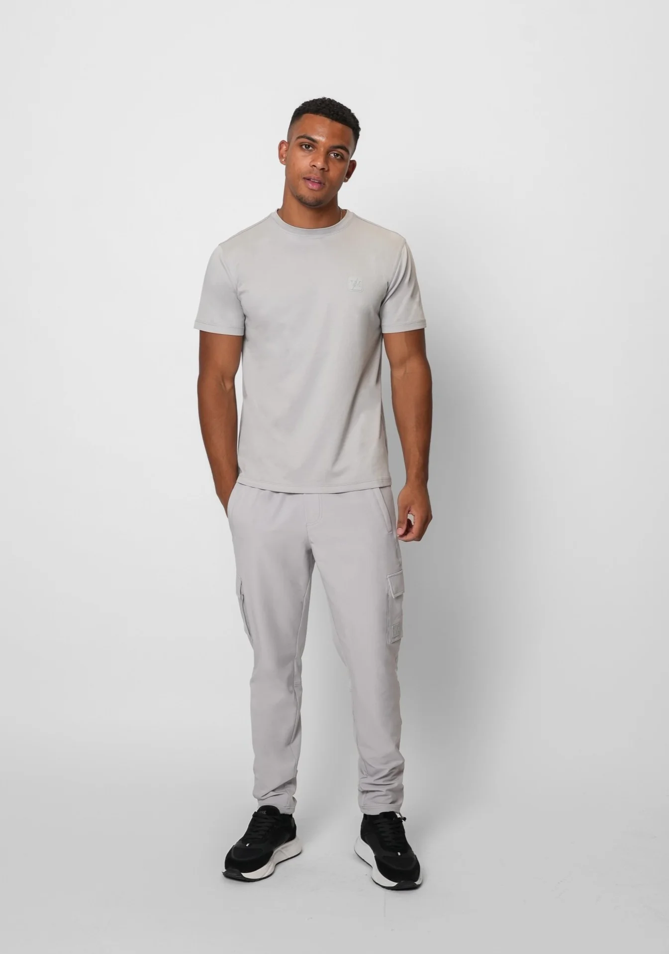 Luxe Premium Mercerised Grey T-Shirt - Image 4