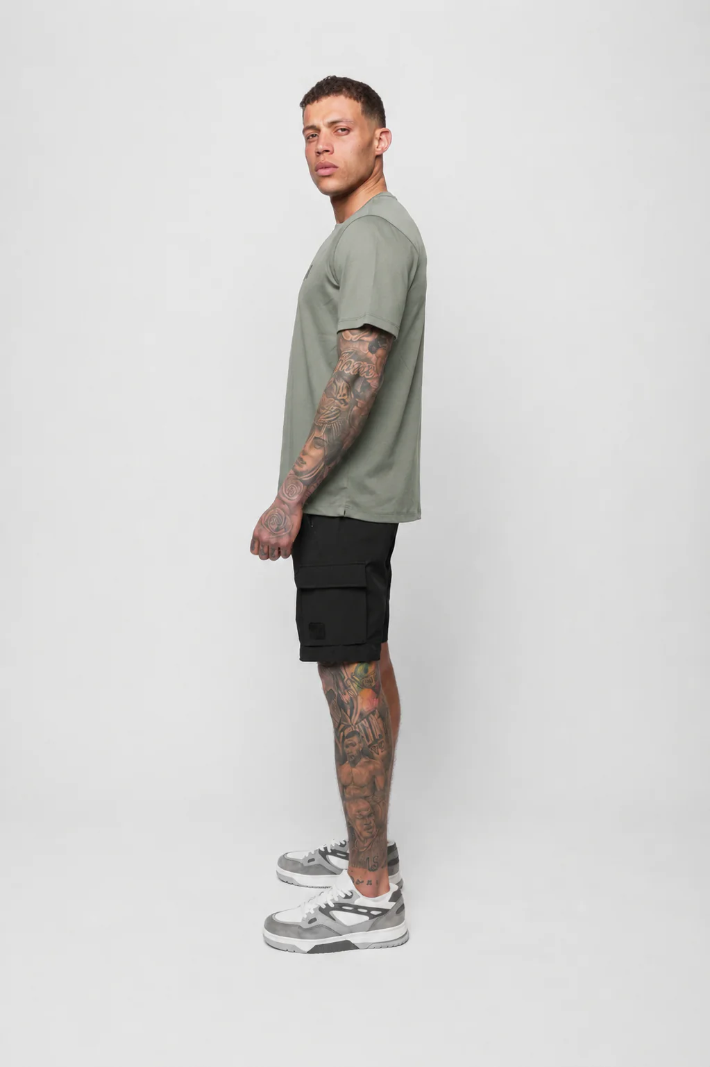 Luxe Premium Mercerised Khaki T-Shirt - Image 5