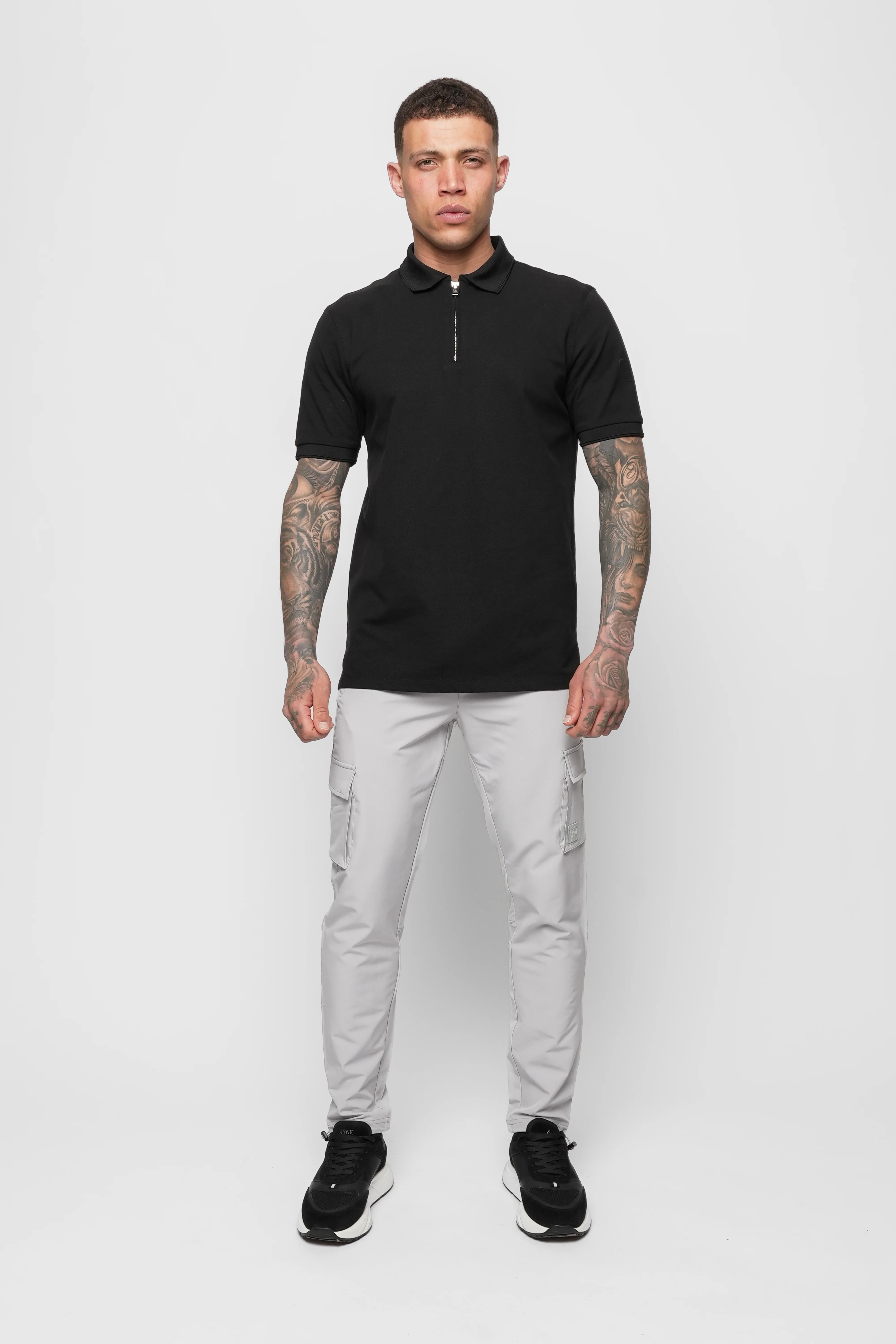 Luxe Premium Mercerised Black Polo - Image 4