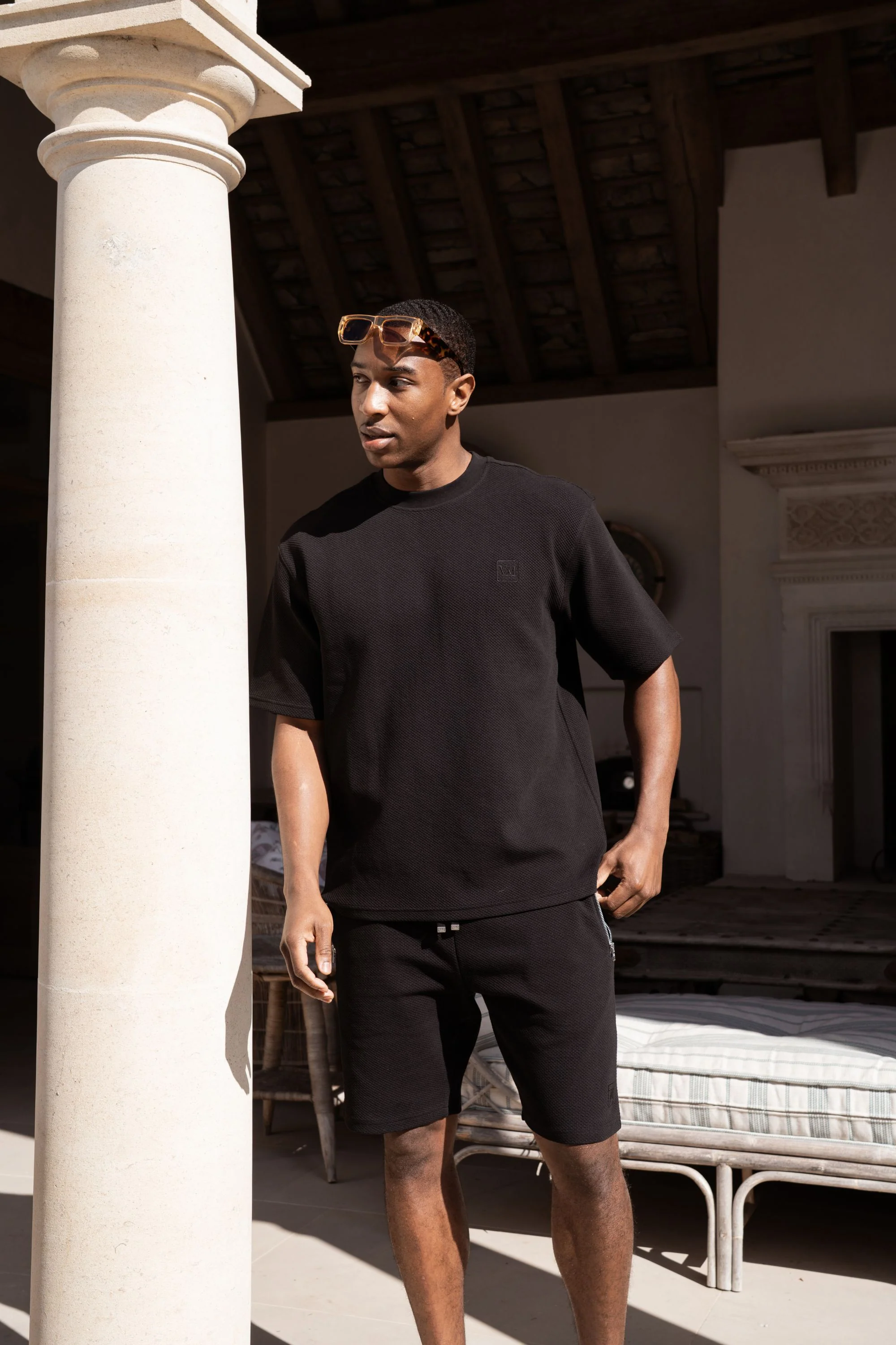 Nemi Black T-Shirt & Short Set - Image 3