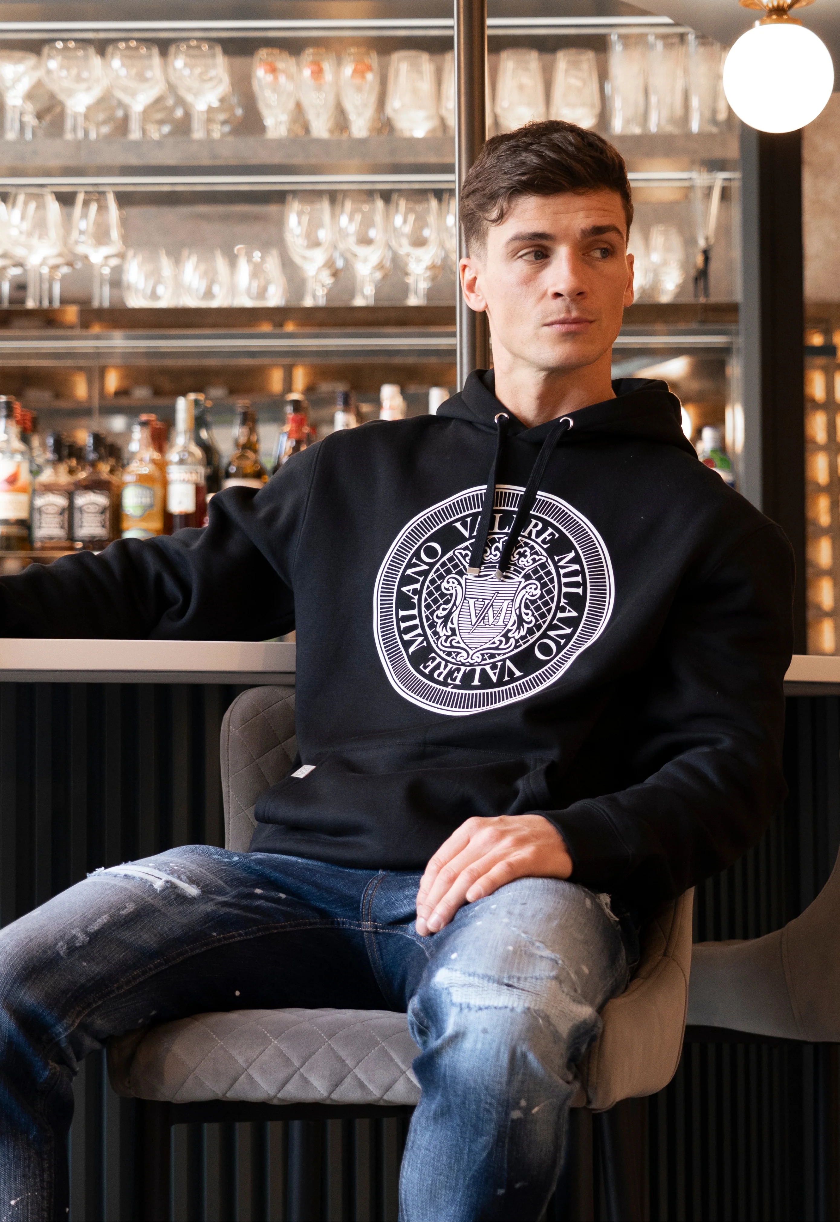 Trino Black Hoodie - Image 3